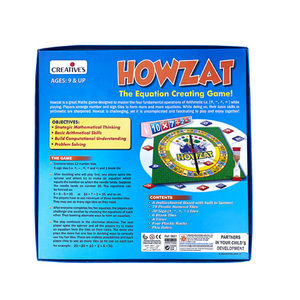 Carreaux de chiffres et signes mathématiques du jeu Howzat