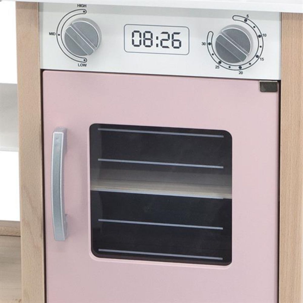 Cuisine Rose en Bois avec Vaisselle - Jeu d'Imitation Éducatif