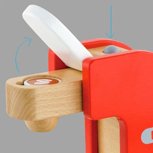 Détail cafetière jouet bois éducatif pour développement cognitif