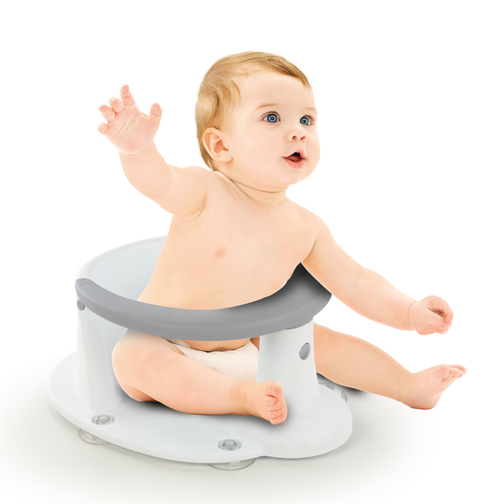 Siège de bain bébé Dolu blanc avec ventouses de sécurité