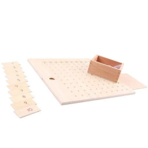 Ensemble boîte perles et tickets numérotés Montessori pour l'enseignement mathématique