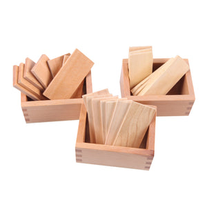 Tablettes Baryques Montessori en bois - Activité tactuelle poids pour enfants 3-6 ans