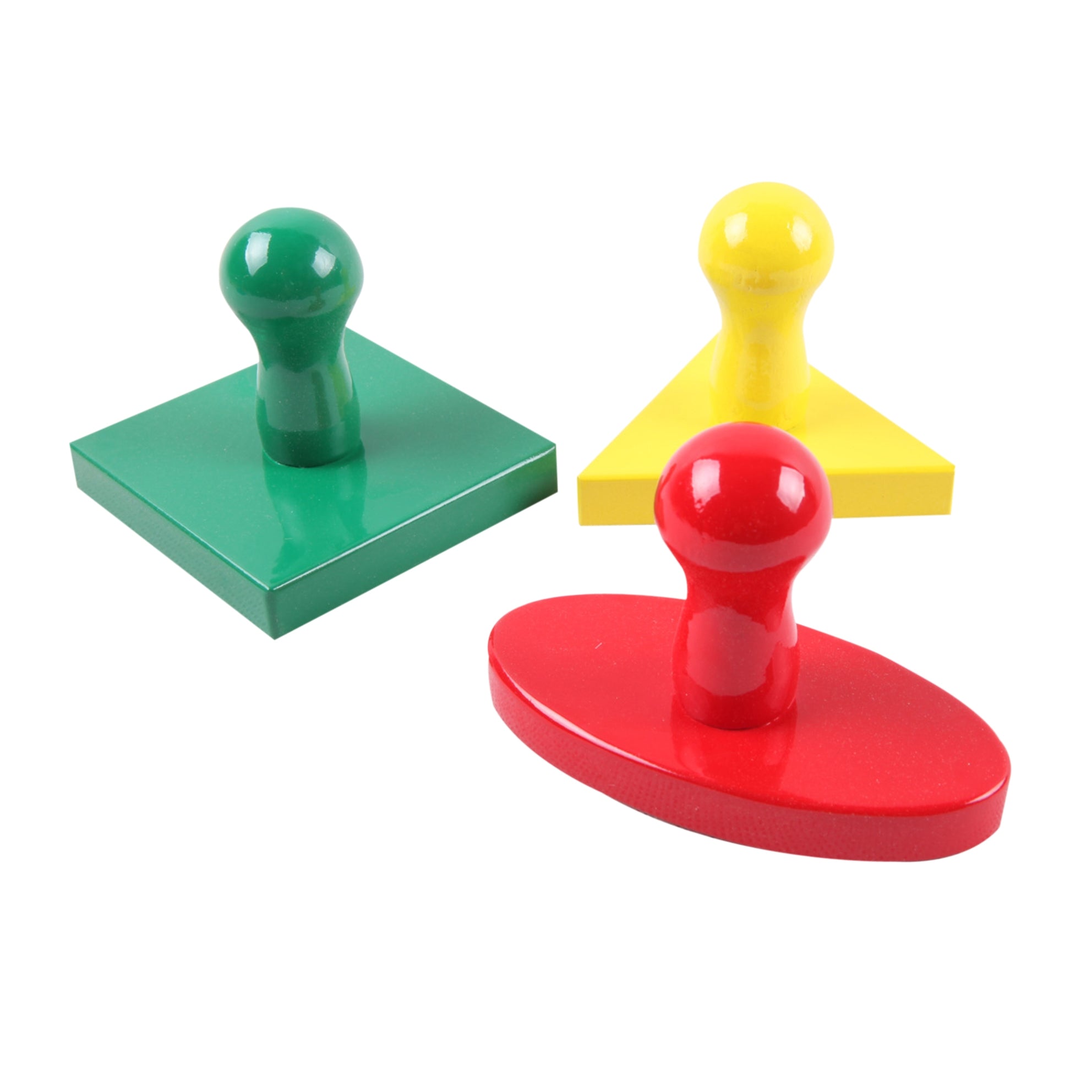 Puzzle Montessori Bois 5 Formes avec Bouton de Prise - 0-3 Ans