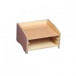 Cabinet en bois naturel pour 4 puzzles éducatifs Montessori