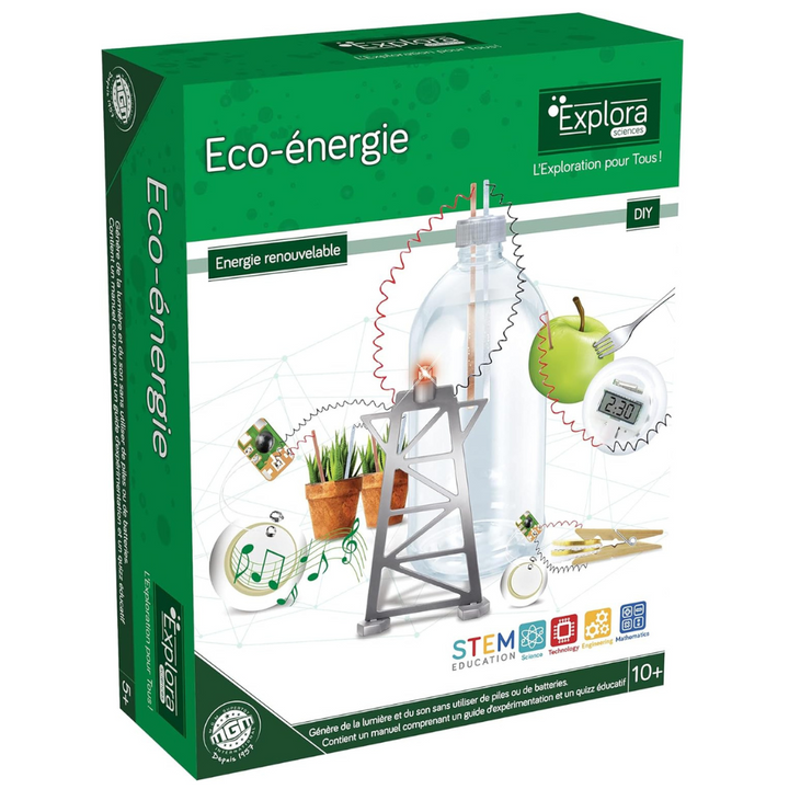 Enfant réalisant une expérience scientifique avec le kit Électriplante