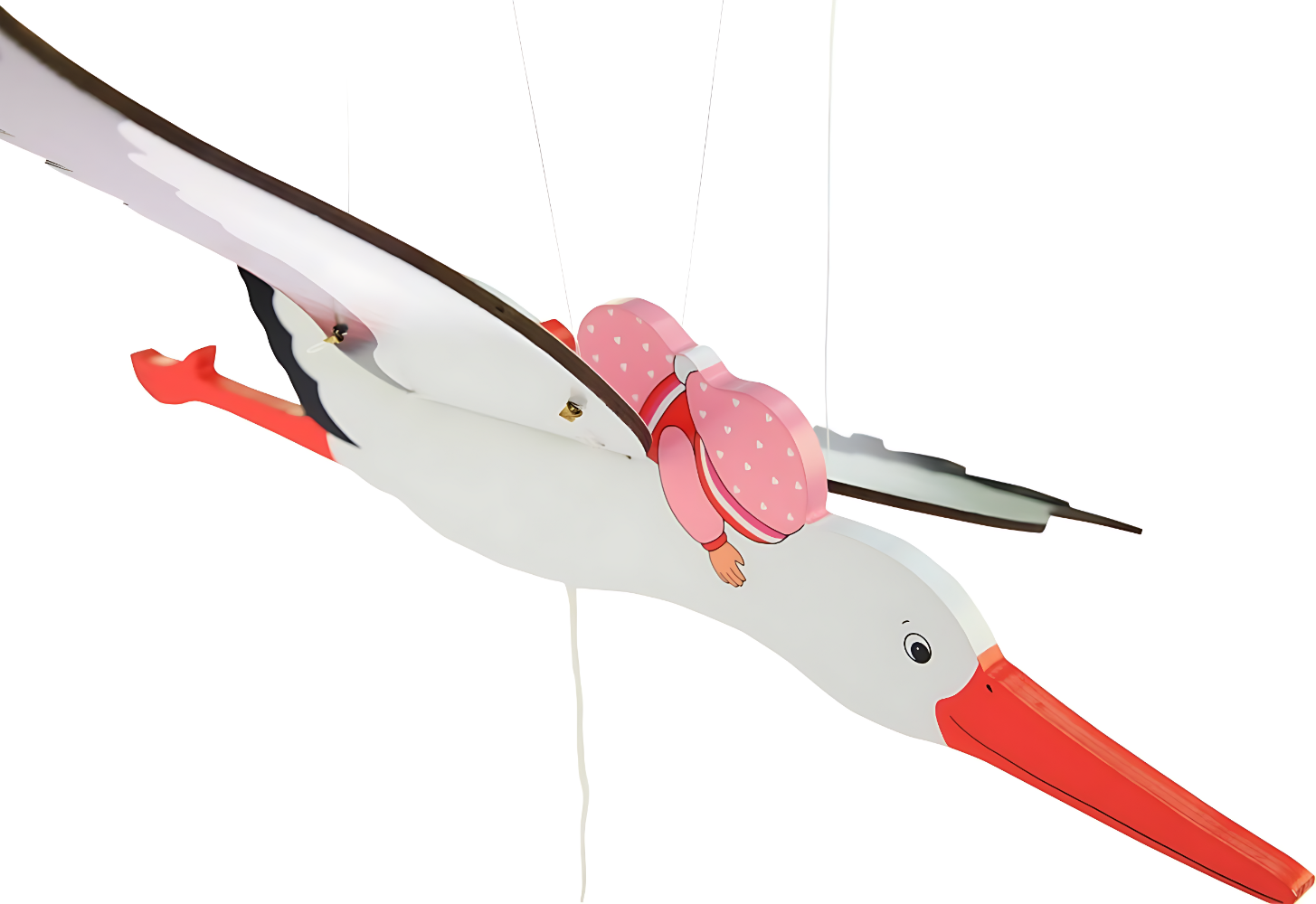 Mobile Cigogne Goki en Bois - Éveil Bébé Montessori & Déco Chambre