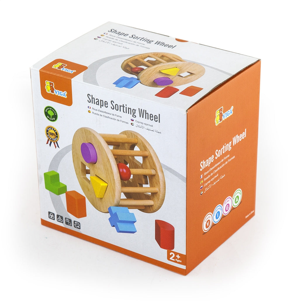 Trieur de Formes en Bois à Rouler Viga Toys - Éveil Montessori