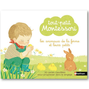 Coffret Montessori cartes classifiées animaux de la ferme et leurs petits