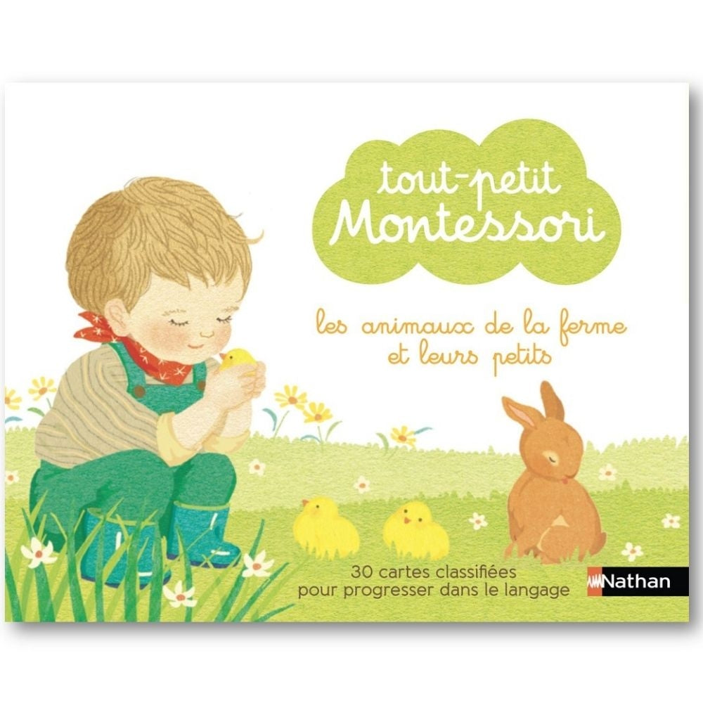 Coffret Montessori cartes classifiées animaux de la ferme et leurs petits
