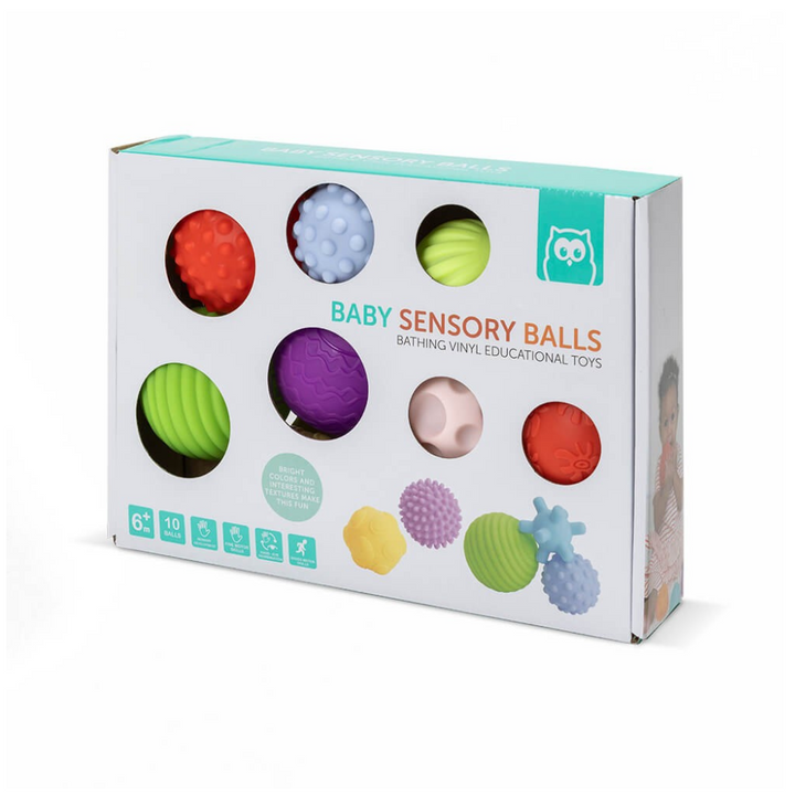 Set de 10 balles sensorielles colorées Eurekakids pour l'éveil de bébé