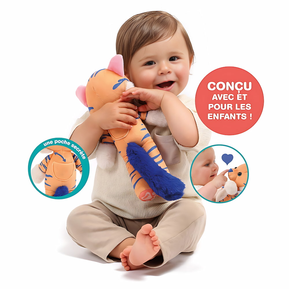 Doudou Tidou LUDI - Peluche d'Éveil Douce dès la Naissance
