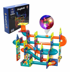 jeu de construction magnétiques luminoses 110 pièces pour enfants 3+
