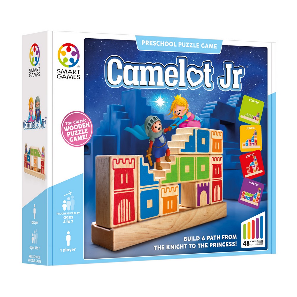 Puzzle en bois Camelot Jr avec chevalier etprinçesse pour enfants 4-7 ans