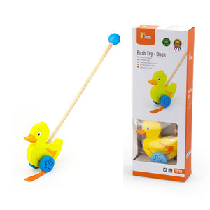 Jouet d'éveil canard à tirer avec pattes battantes pour motricité