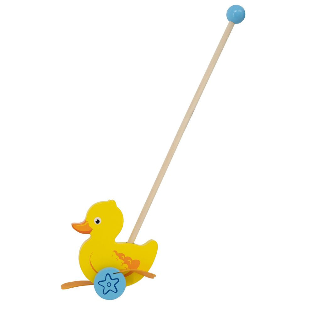 Canard à tirer en bois jaune VIGA Toys pour enfant de 18 mois