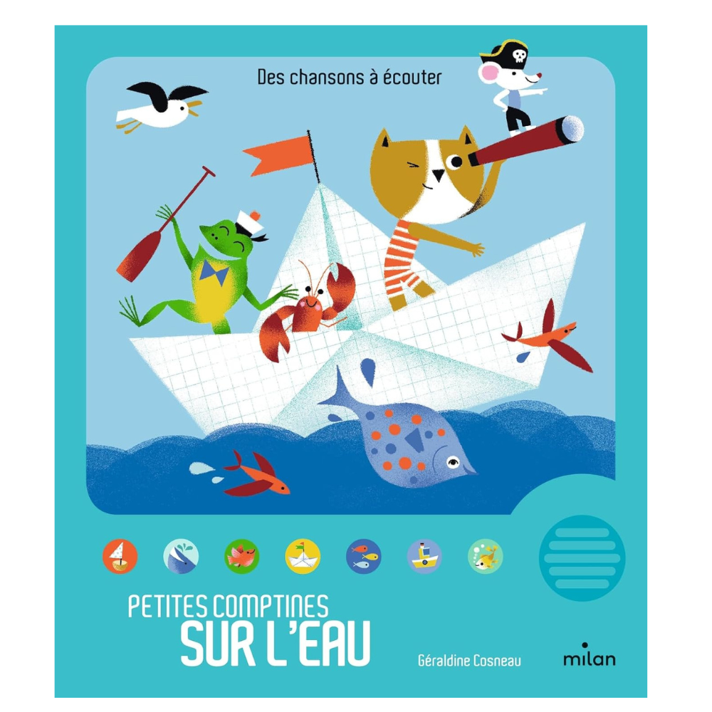 Couverture du livre sonore Petites comptines sur l'eau pour bébé dès 1 an
