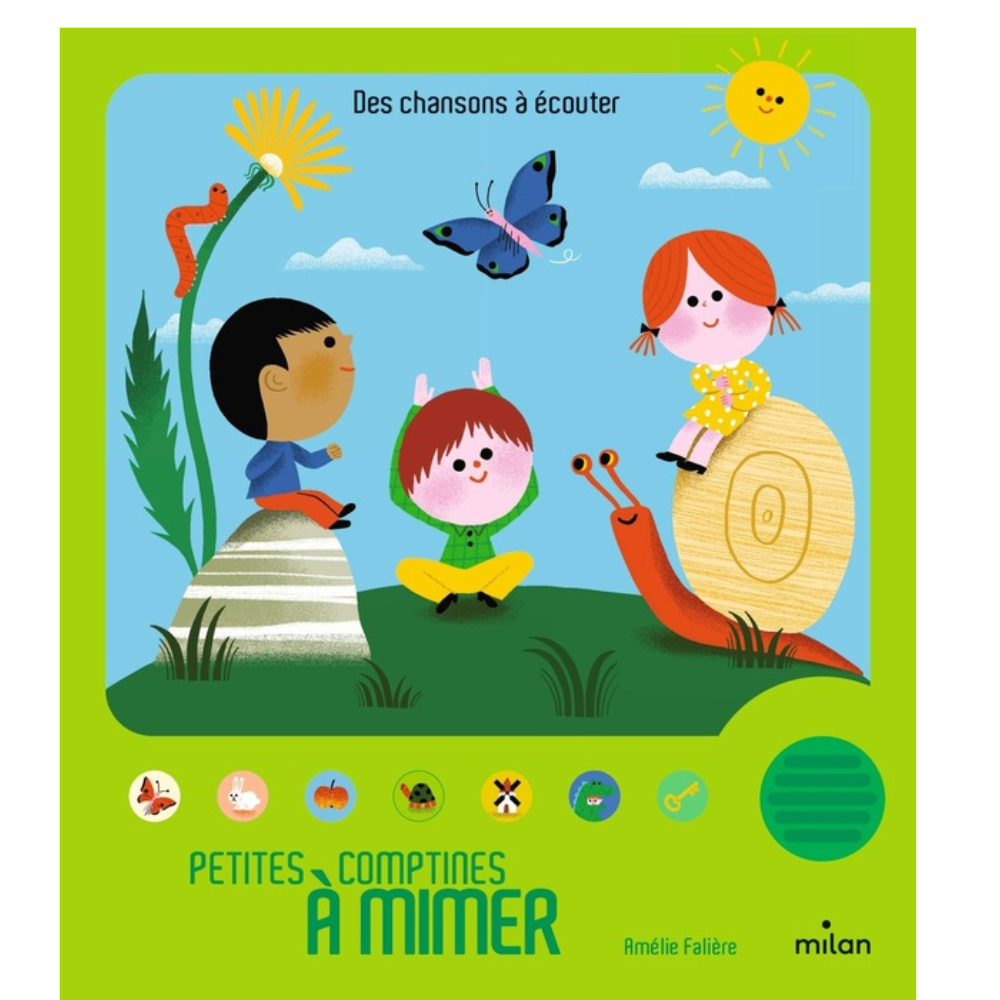 Couverture du livre sonore Petites comptines à mimer pour bébé