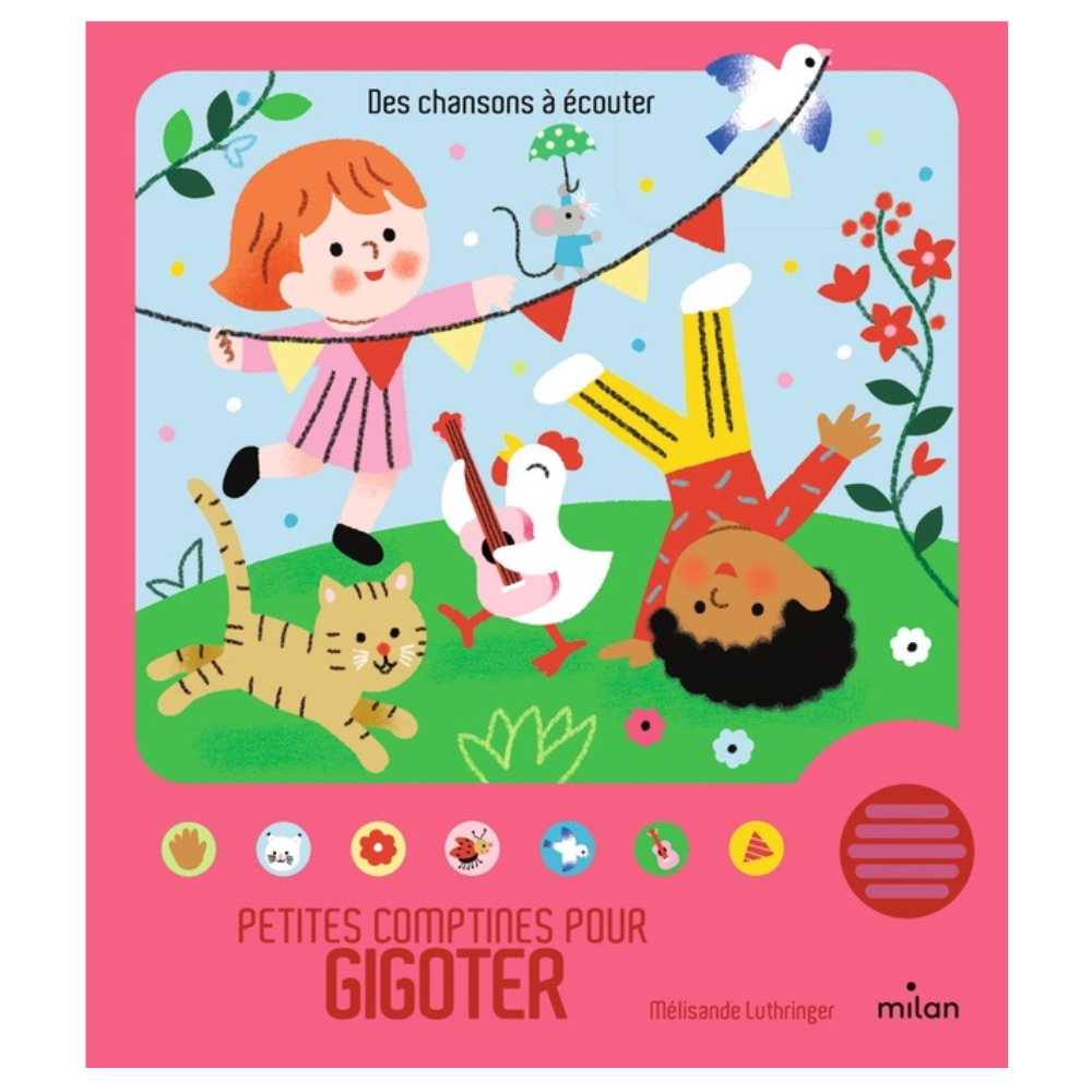 Livre sonore Petites comptines pour gigoter ouvert avec boutons musicaux