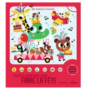 Couverture du livre sonore Petites Comptines pour faire la fête Milan Jeunesse