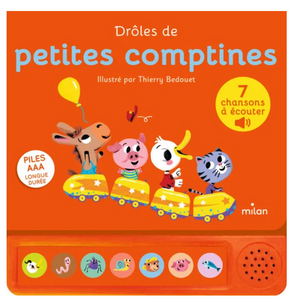 Livre musical Drôles de petites comptines pour bébé dès 12 mois