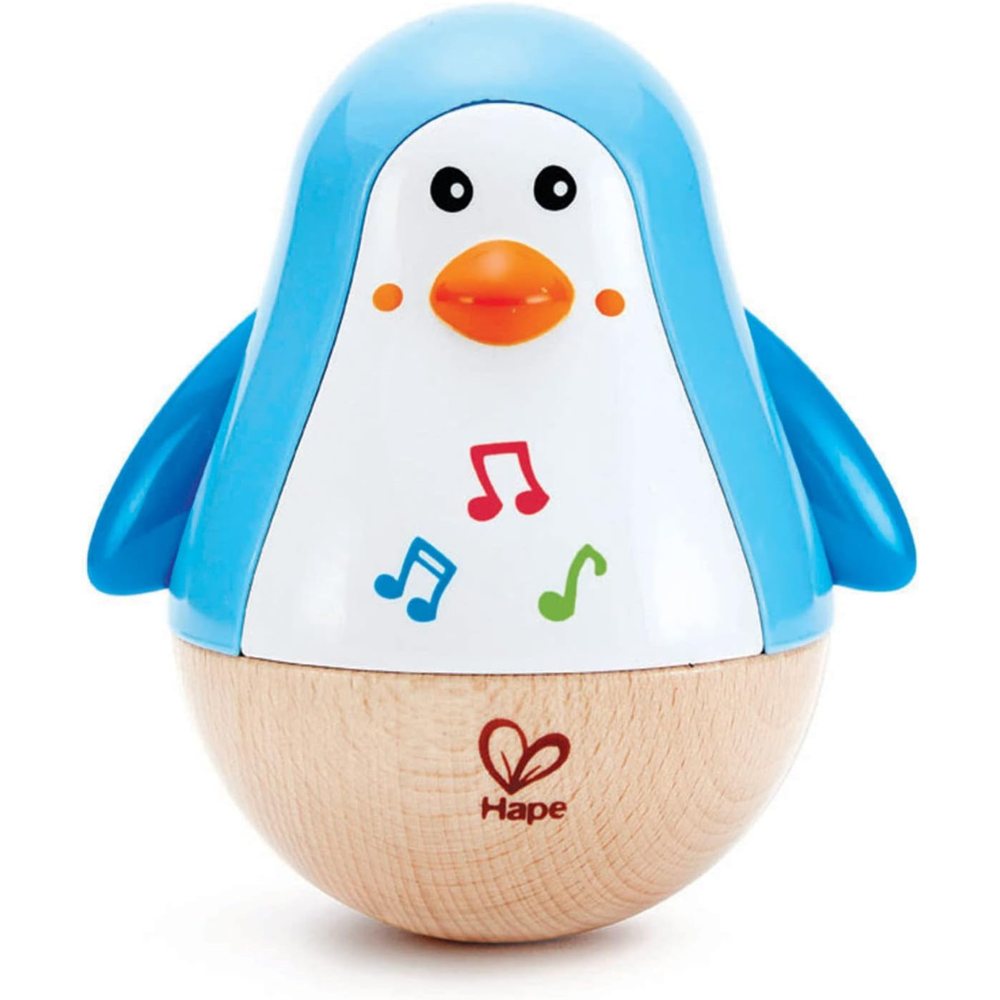 Pingouin culbuto musical Hape jouet d'éveil pour bébé dès 6 mois