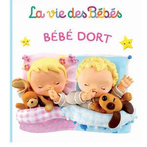 Livre éveil Montessori Bébé Dort avec illustrations en pâte à modeler