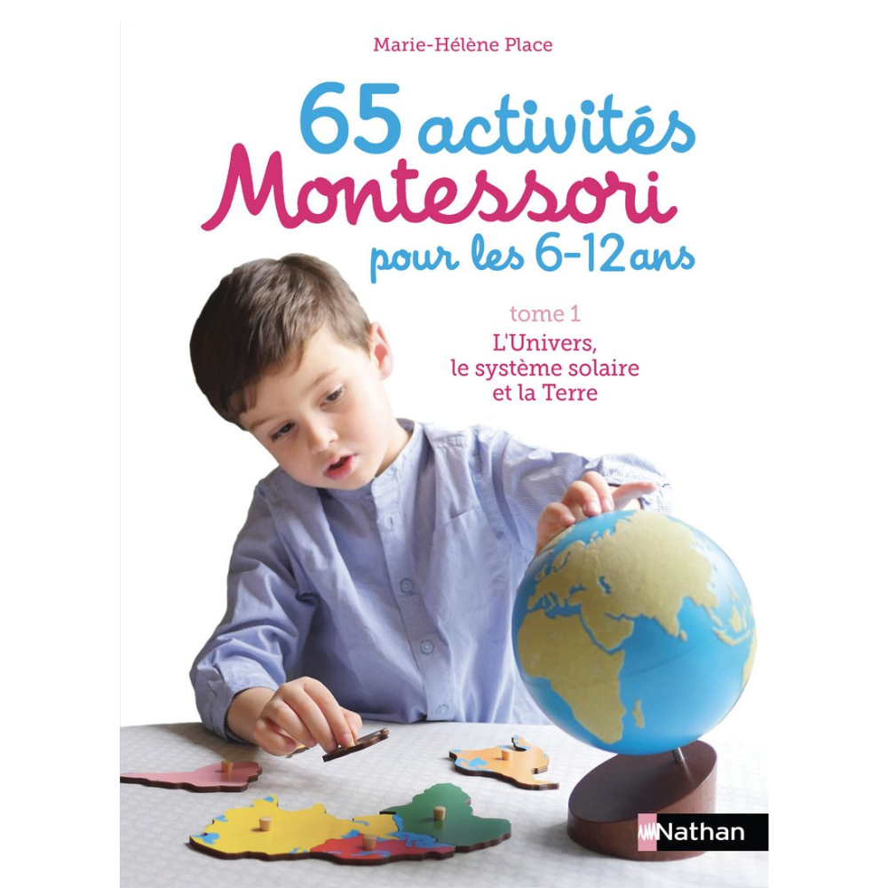 Couverture du livre 65 activités Montessori pour les 6-12 ans éditions Nathan