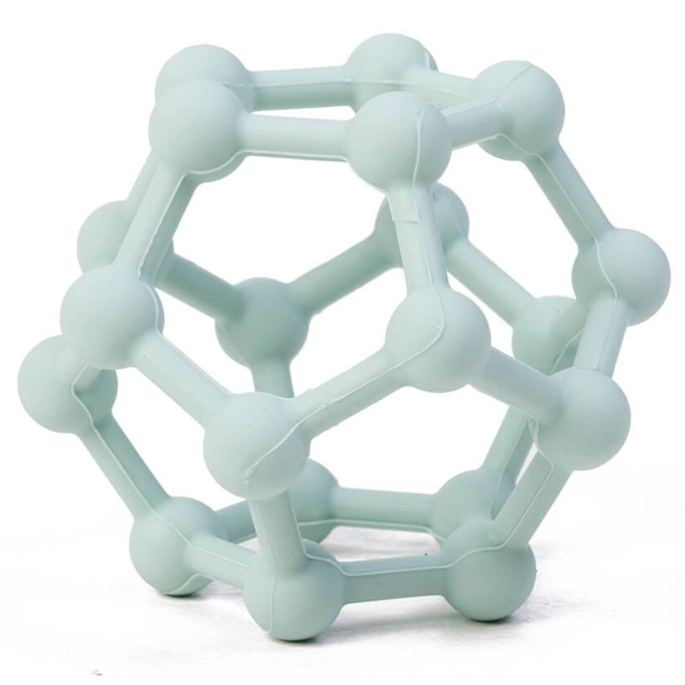 Balle de préhension Montessori en silicone alimentaire couleur menthe pour bébé