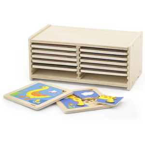 Détail des matériaux en bois durables et sûrs des puzzles