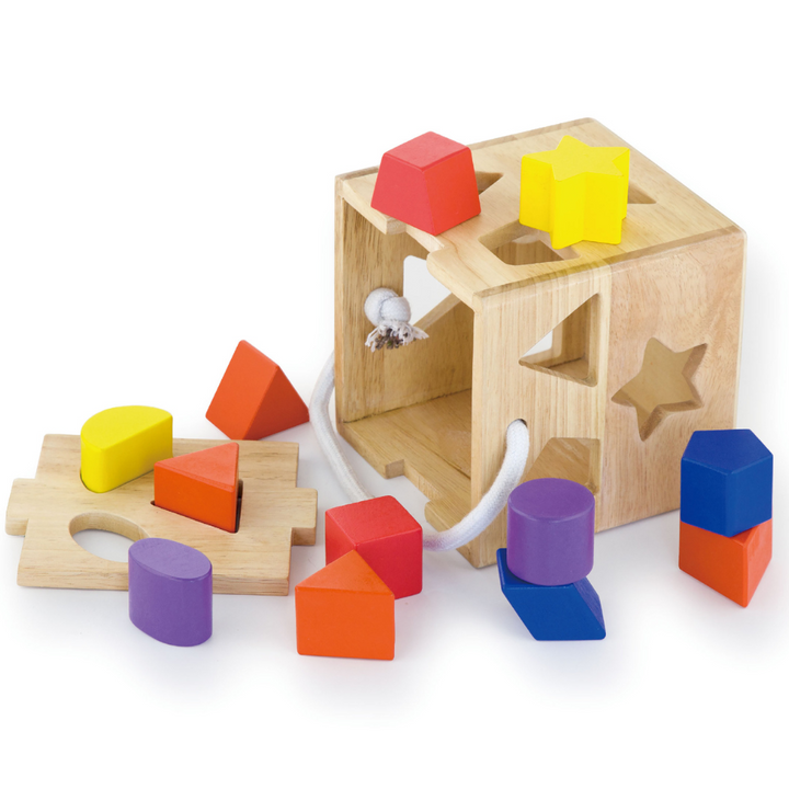 Cube d'activités Viga Toys en bois pour éveil et motricité fine