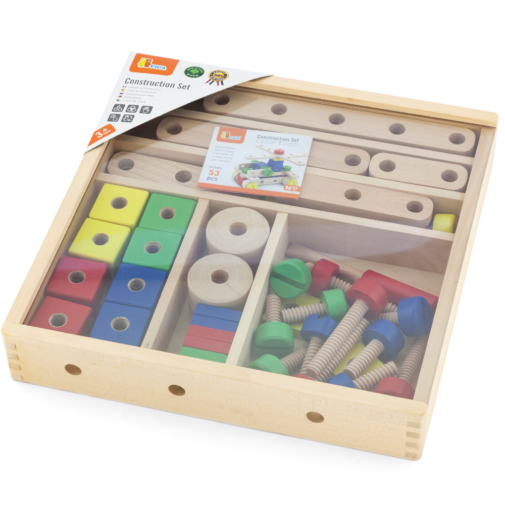 Boîte à Visser en Bois : Jeu Créatif pour Enfants dès 3 Ans