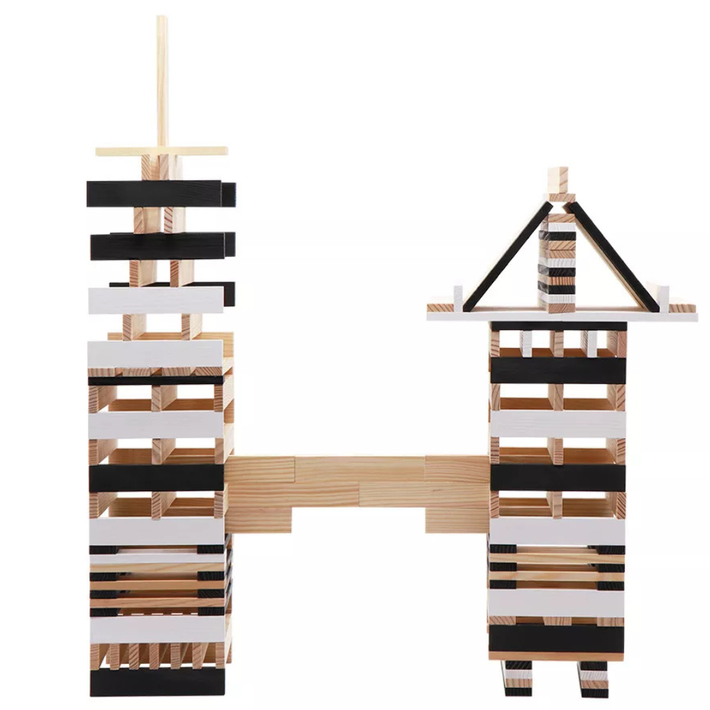 Coffret Kapla Noir & Blanc - 100 Planchettes en Bois Créatives