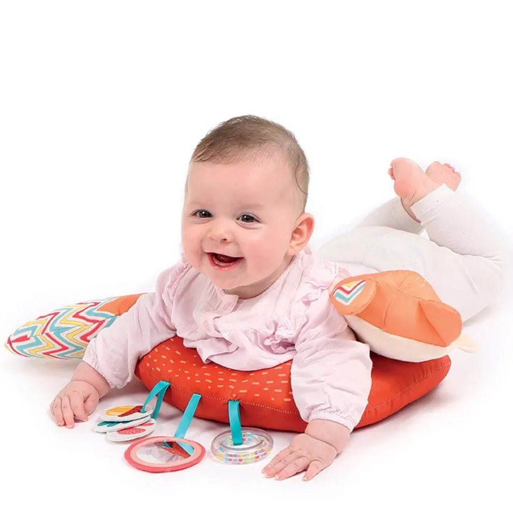 Coussin d'activités renard Ludi pour éveil sensoriel bébé