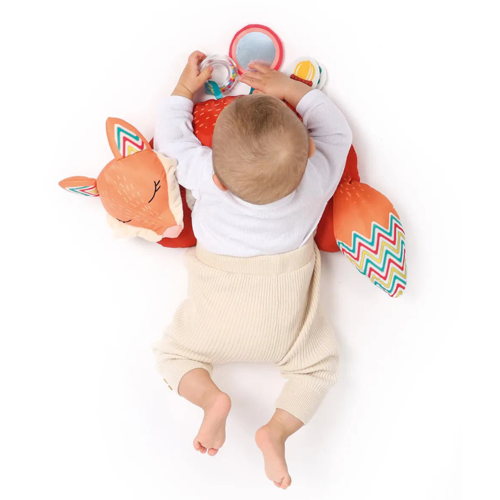 Coussin d'Activités Renard Ludi | Éveil Sensoriel et Motricité Bébé