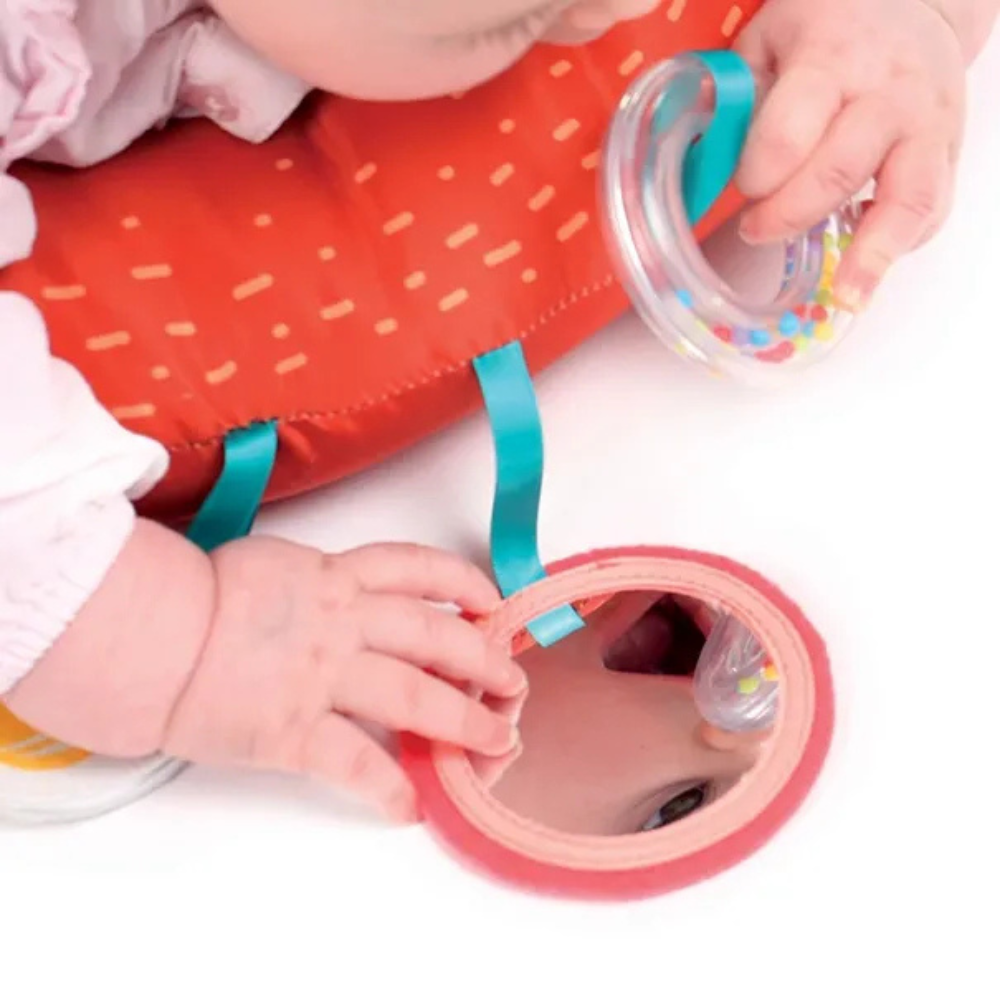 Coussin d'Activités Renard Ludi | Éveil Sensoriel et Motricité Bébé
