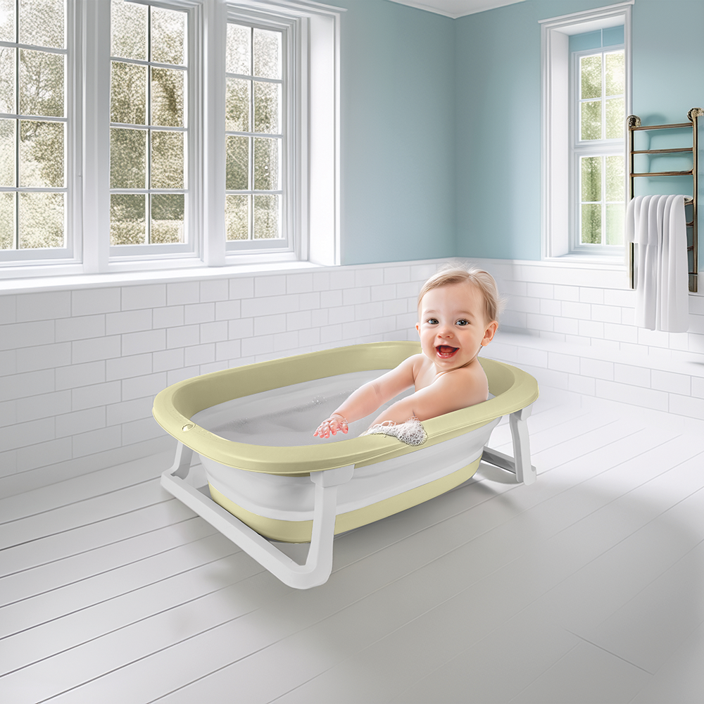 Set de Bain Bébé Pliable 3 Pièces Dolu - Ergonomique & Compact Vert