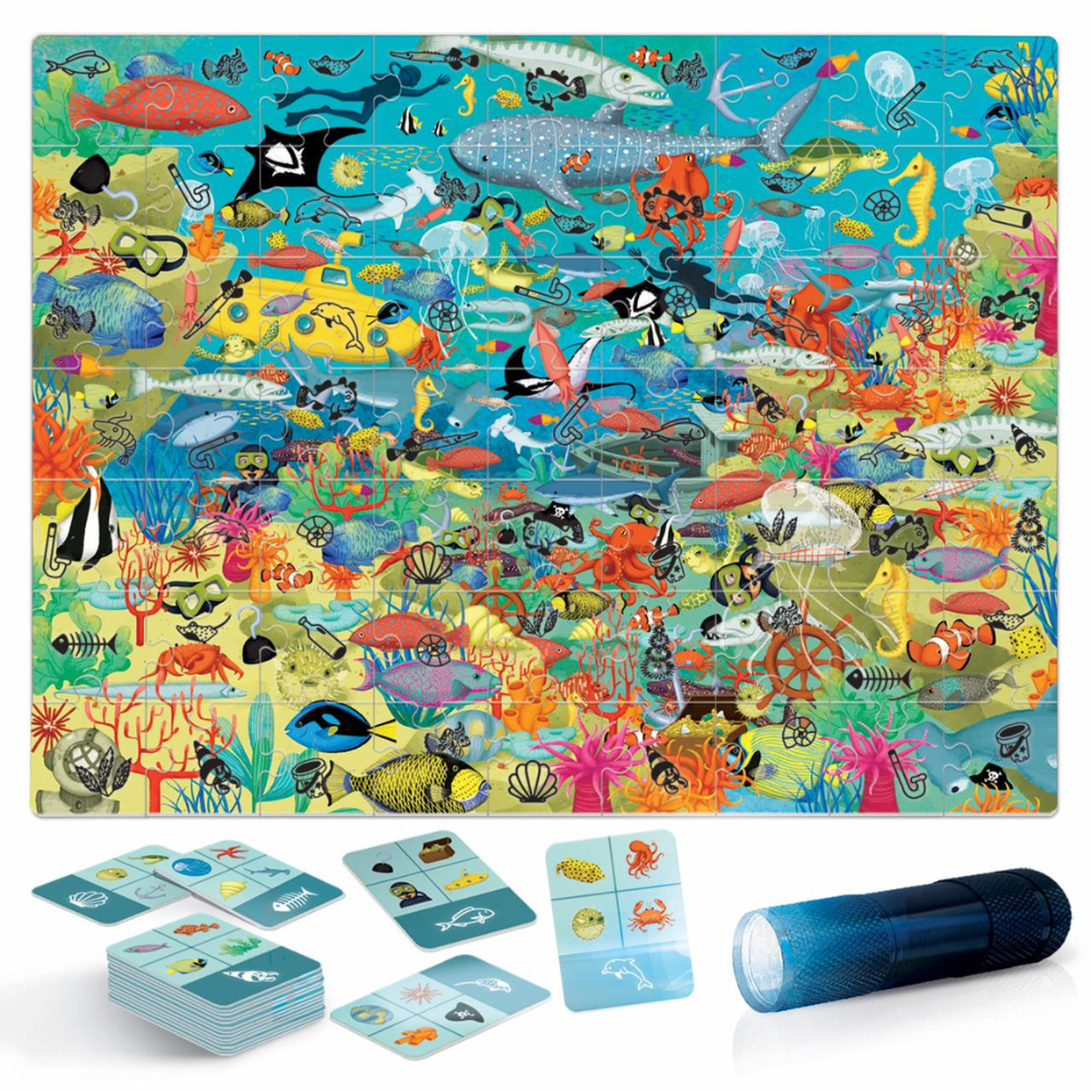 Détail de l'illustration marine du puzzle