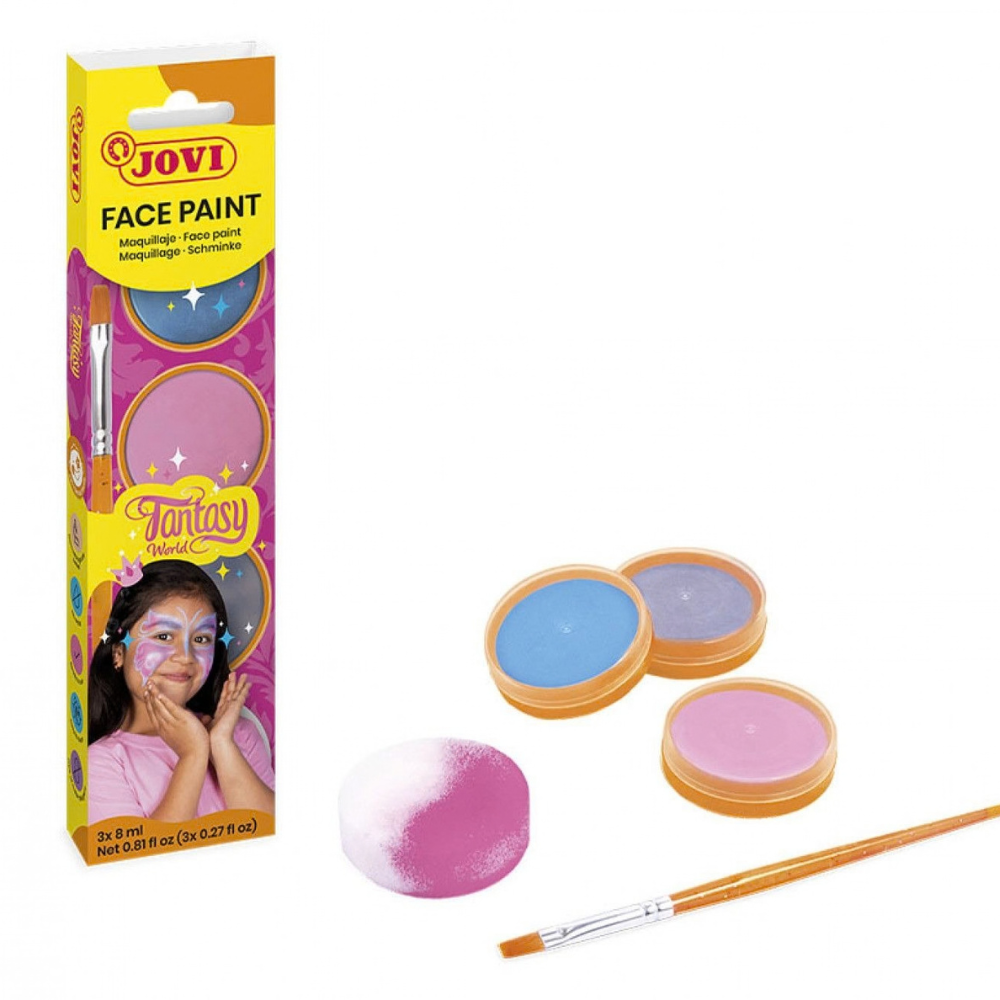 Coffret maquillage visage enfant Jovi Face Paint Fantasy 3 couleurs