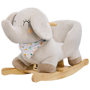 Fauteuil à bascule éléphant en bois pour enfant 1 an