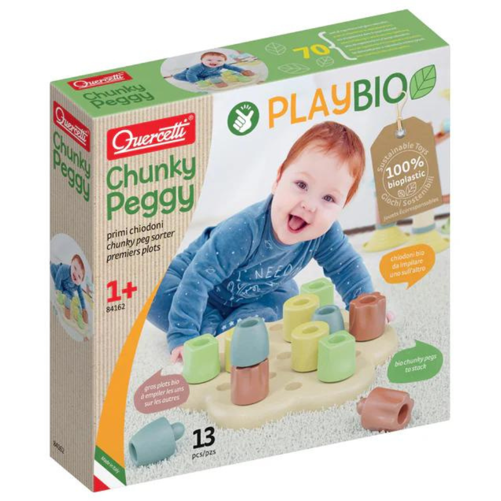 Jeu de motricité Chunky Peggy Quercetti en bioplastique écologique