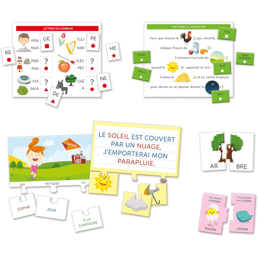 Coffret jeux de lecture enfants 5-7 ans - activités ludiques