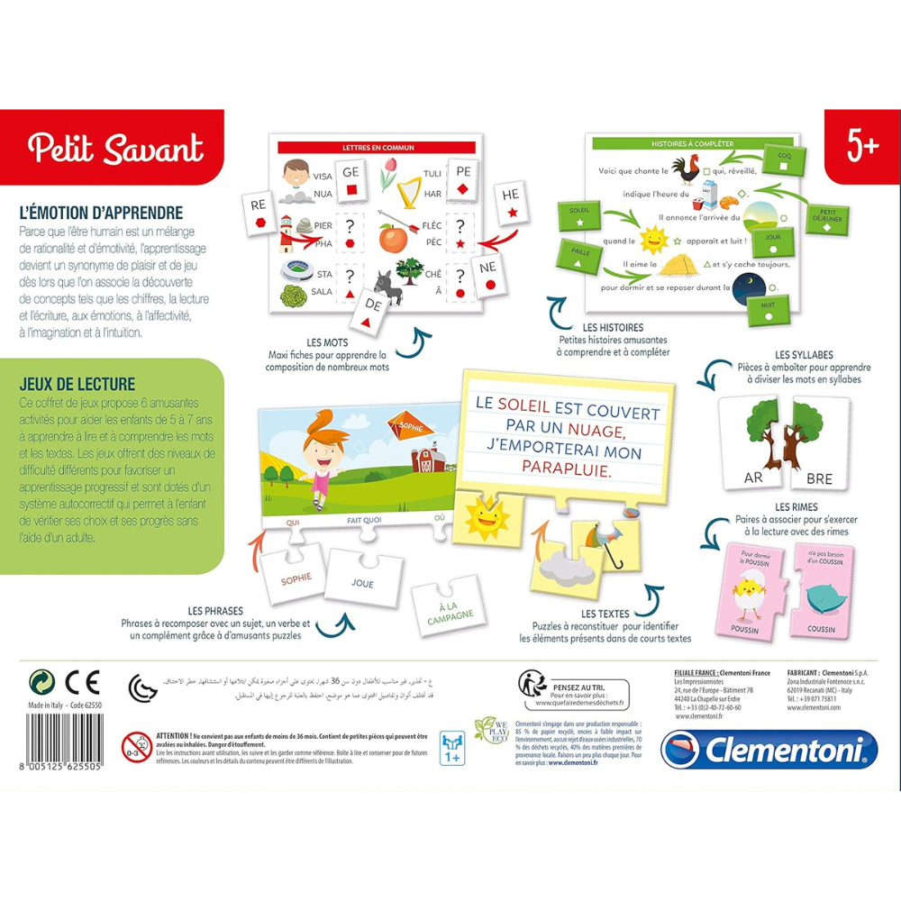 Coffret jeux de lecture enfants 5-7 ans - activités ludiques