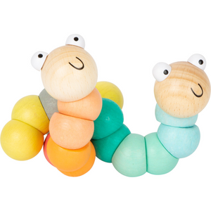 Chenille de motricité en bois articulée couleurs pastel Small Foot
