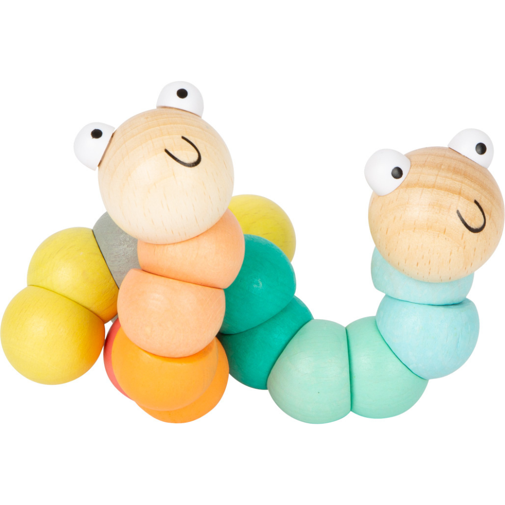 Chenille de motricité en bois articulée couleurs pastel Small Foot