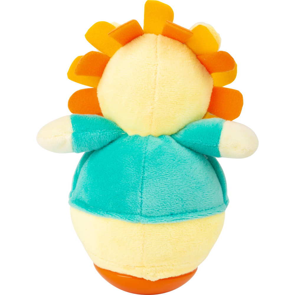 Lion Culbuto en Peluche Douce | Jouet d'Éveil Sensoriel Bébé