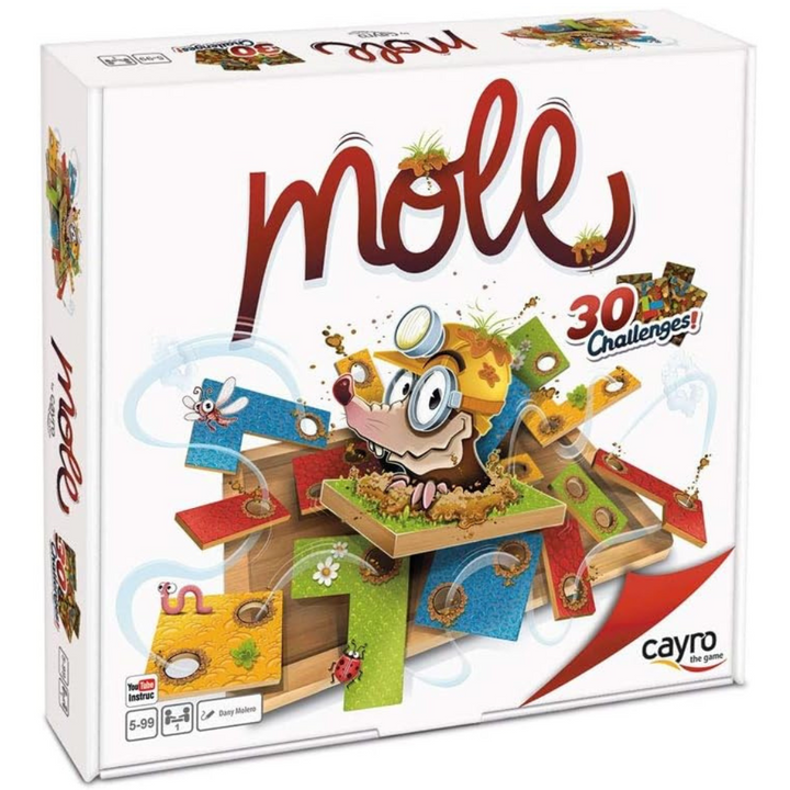 Jeu MOLE en bois avec plateau labyrinthe pour enfants 5 ans