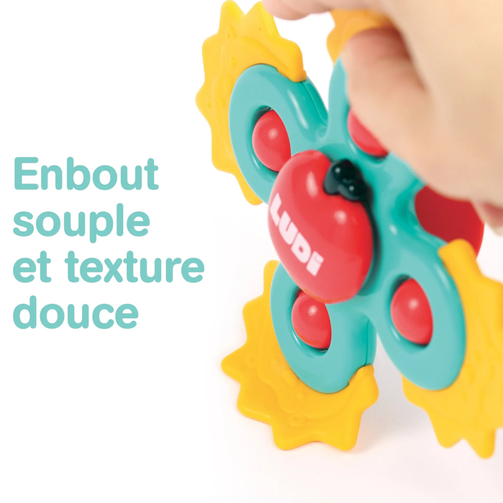 Baby Spinners LUDI - Trio de Toupies Ventousées Éveil Sensoriel