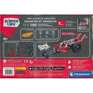 Enfant construisant le roadster du kit Mon Atelier De Mécanique
