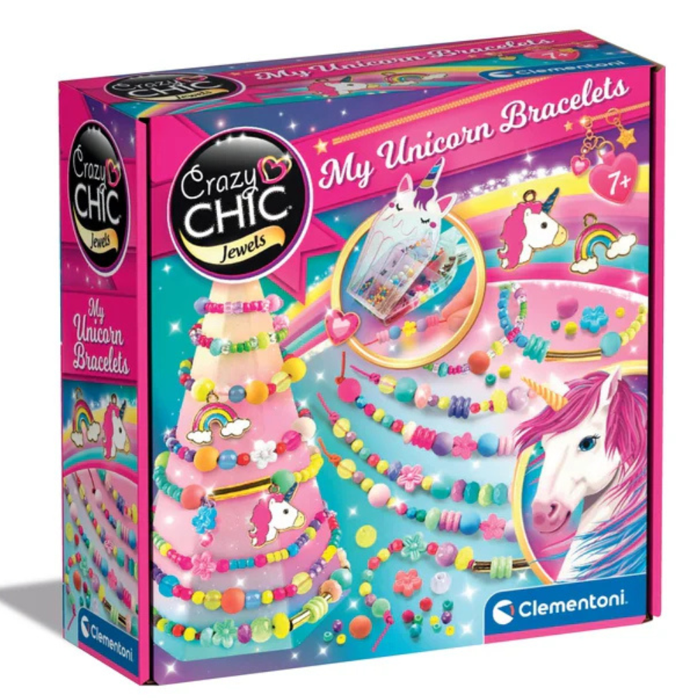 Coffret My Unicorn Bracelets : bracelets licorne multicolores en plastique pour enfants créatifs