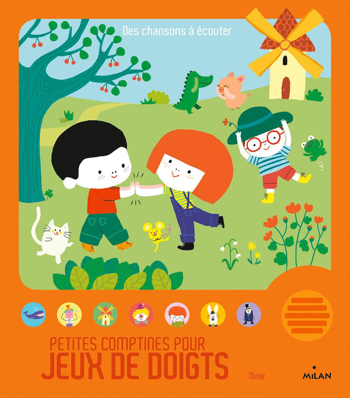 Livre sonore Petites Comptines pour jeux de doigts avec boutons musicaux pour bébé
